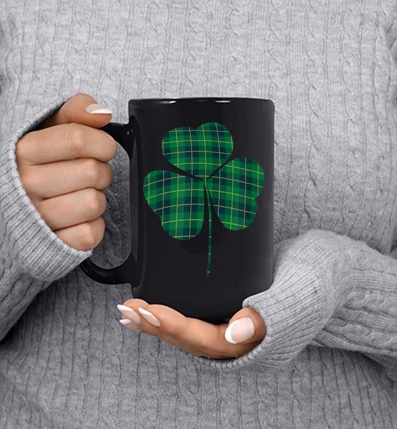 Cute Shamrock Buffalo Plaid St Patrick 039s Day Irish Love Mug