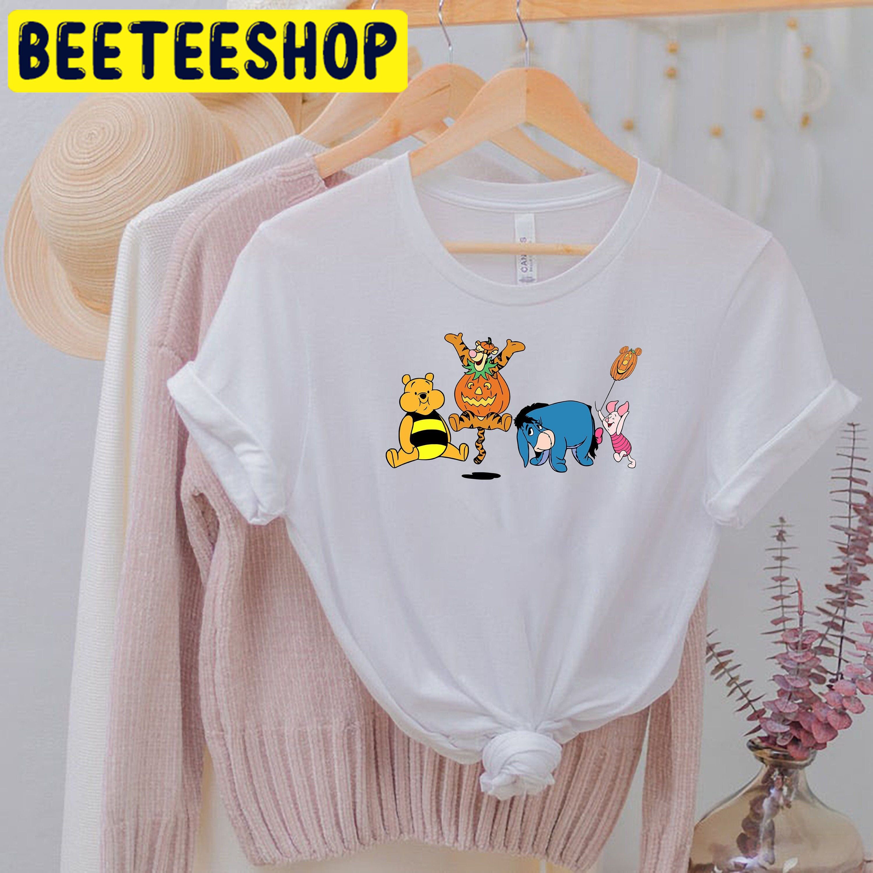 Cute Winnie The Pooh And Friend Halloween Trending Unisex Shirt