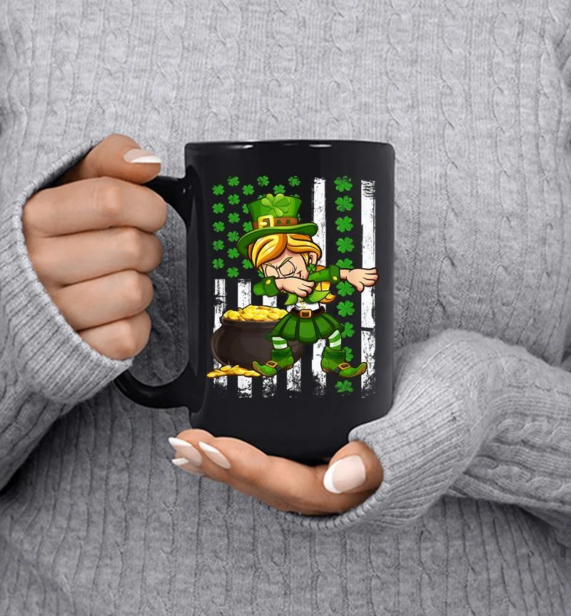 Dabbing Girls Leprechaun St Patricks Day Shamrock Kids Mug