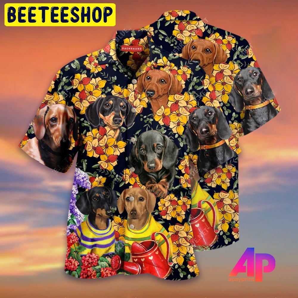 Dachshund Flower Trending Hawaiian Shirt