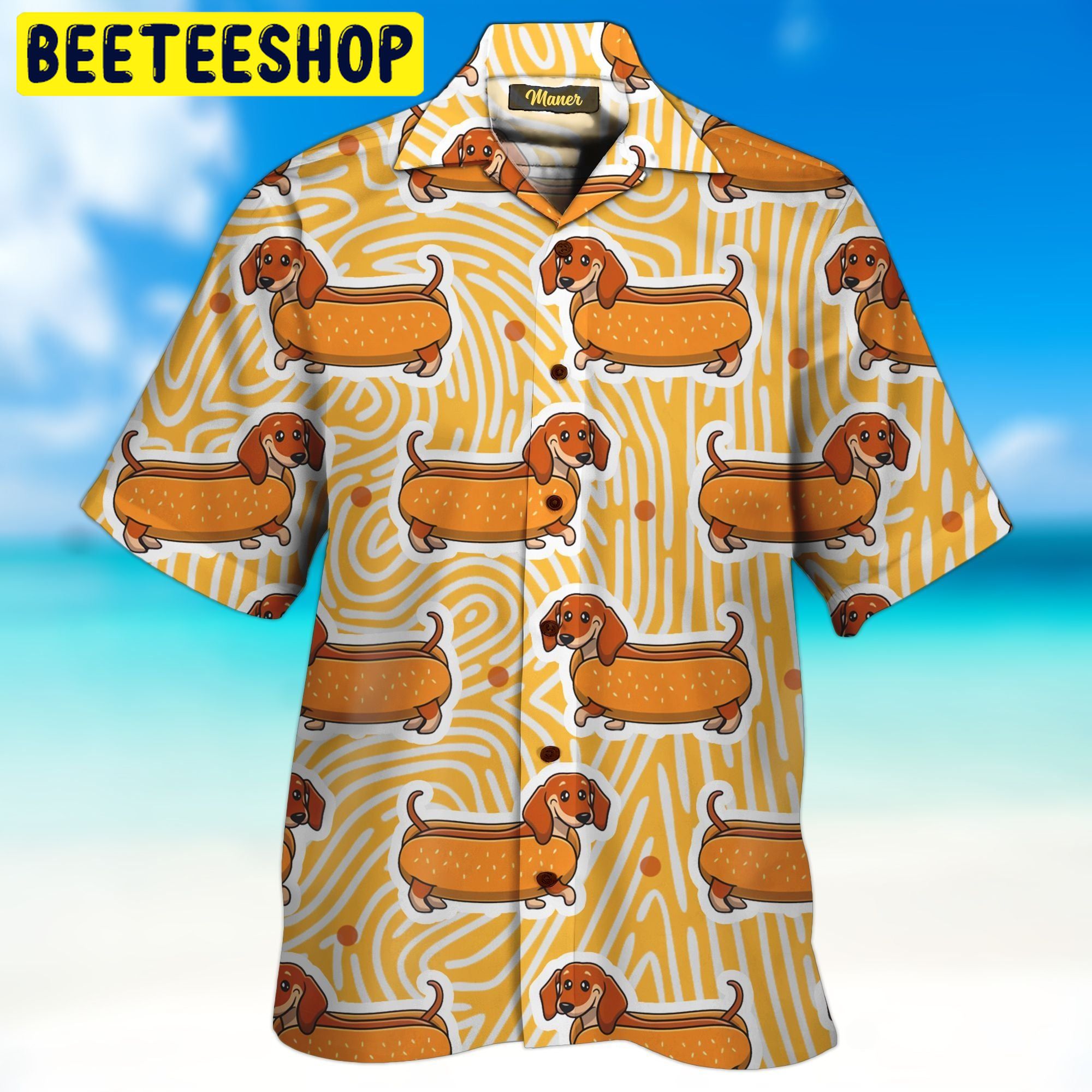 Dachshund Hot Dog 3D All Over Printed Trending Hawaiian Shirt