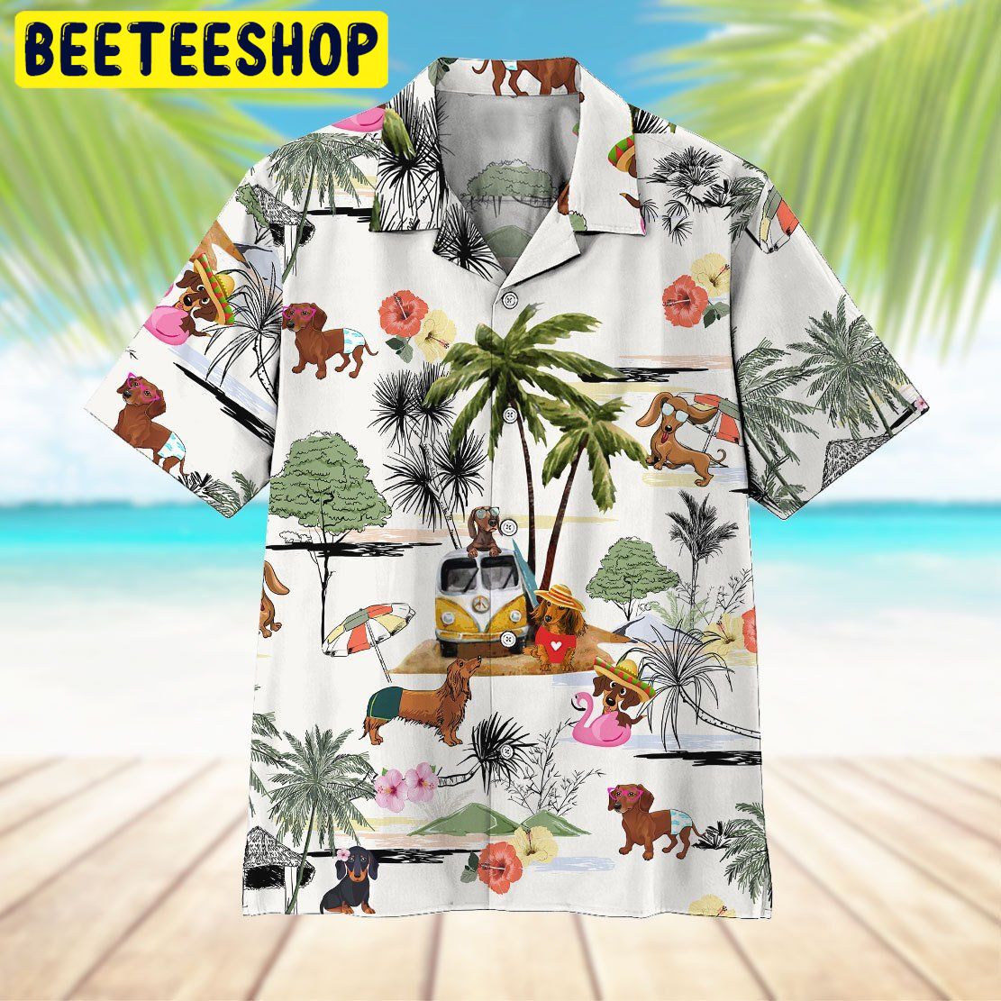 Dachshund Tropical Trending Hawaiian Shirt