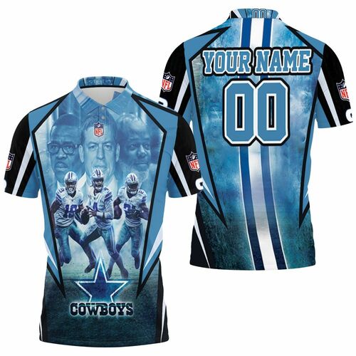 Dallas Cowboys Amari Cooper 19 Dak Prescott 4 Ezekiel Elliott 21 Personalized 3D All Over Print Polo Shirt