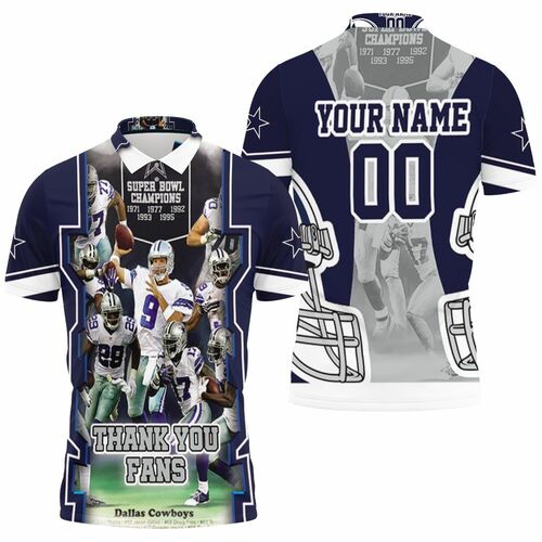 Dallas Cowboys Thank You Fans Nfc East Division Super Bowl 2021 Personalized 3D All Over Print Polo Shirt