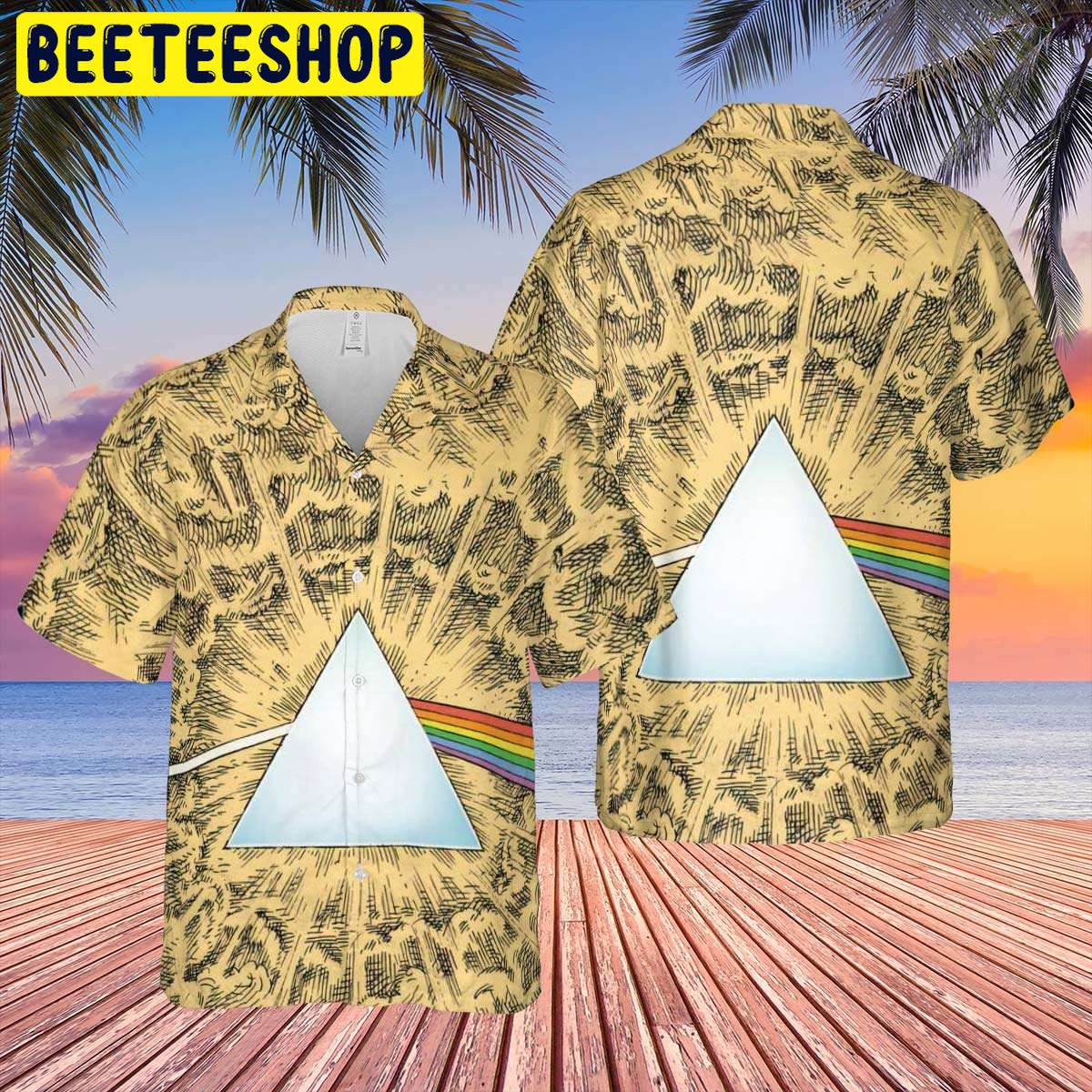 Dark Side Of The Moon Cartoon Style Hawaiian Shirt