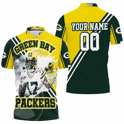 Davante Adams 17 Green Bay Packersposter For Fans Personalized 3D All Over Print Polo Shirt