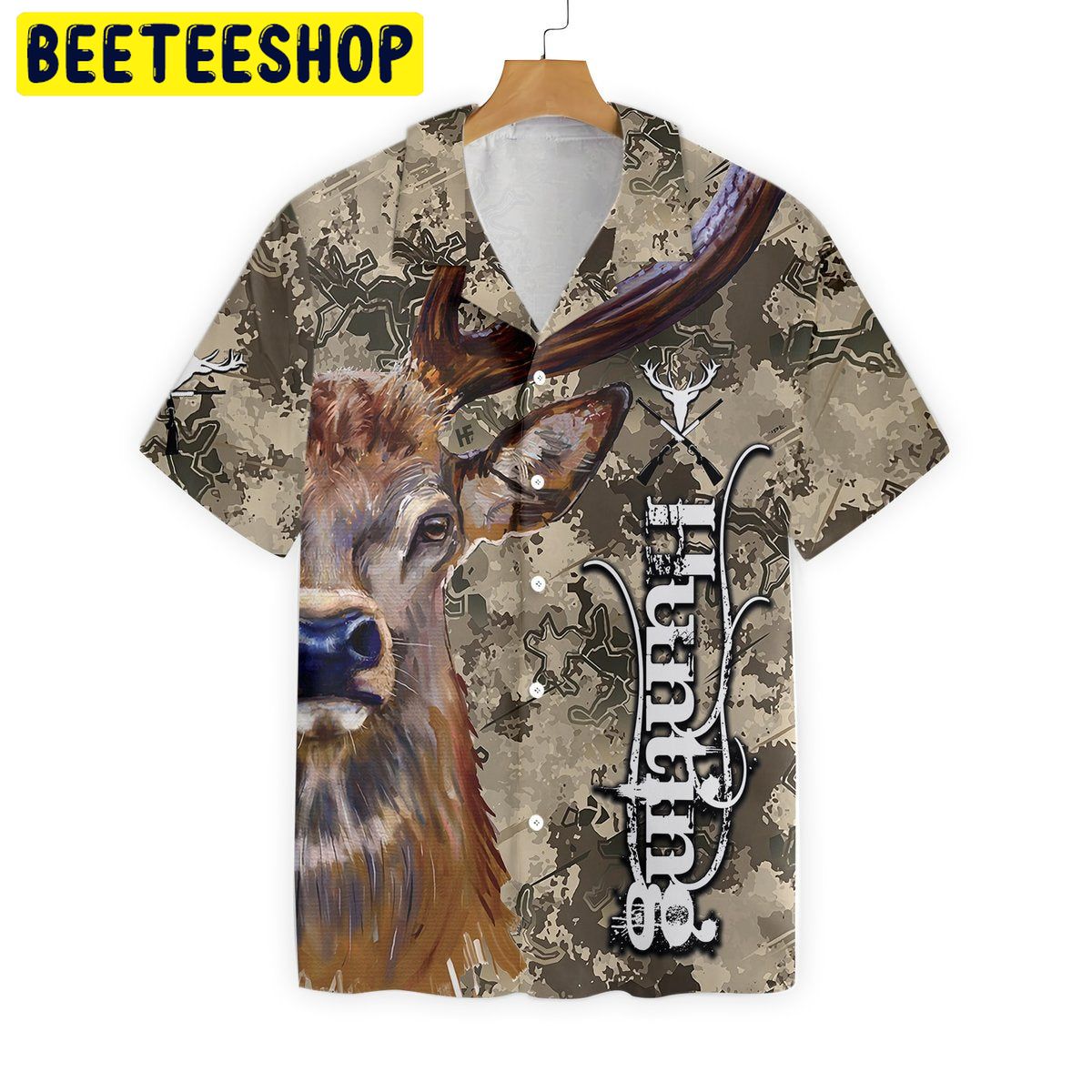 Deer And Camo Hunting Trending Hawaiian Shirt - Beeteeshop