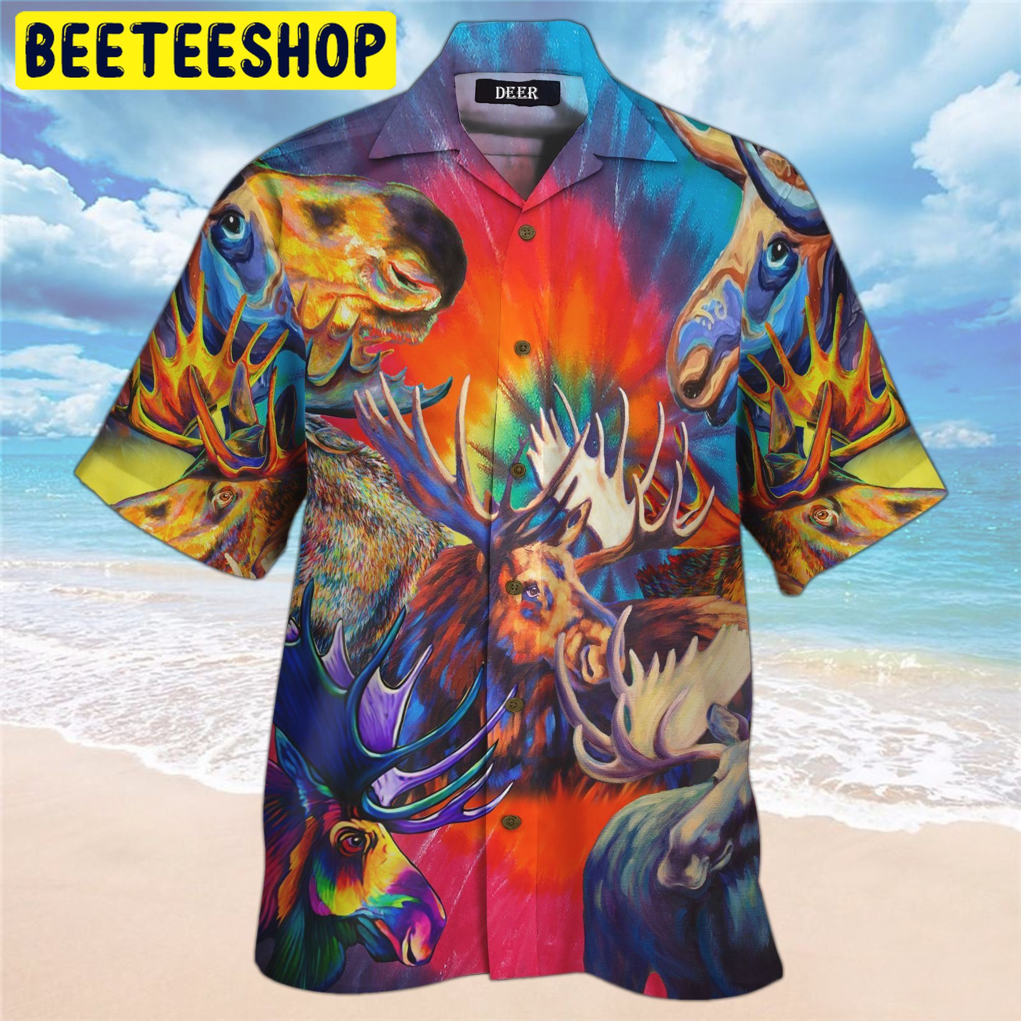 Deer Hunting Colorful 3D All Over Printed Trending Hawaiian Shirt