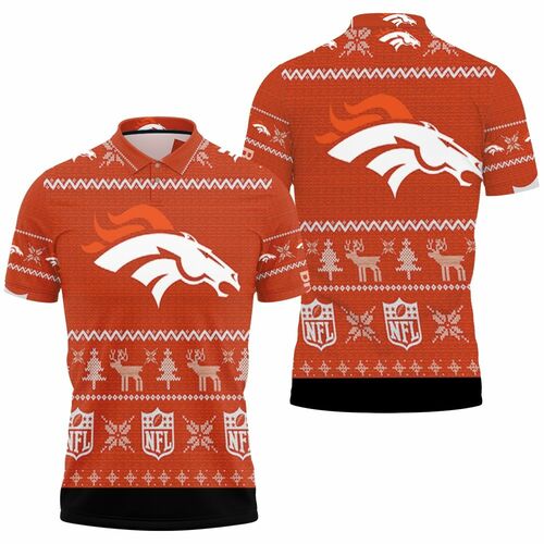 Denver Broncos Ugly Sweatshirt Christmas 3D All Over Print Polo Shirt