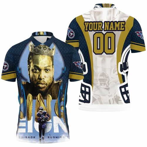 Derrick Henry King 22 Tennesee Titans Afc South Champions Super Bowl 2021 Personalized 3D All Over Print Polo Shirt