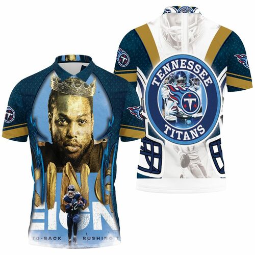 Derrick Henry King #22 Tennessee Titans Afc South Division Champions Super Bowl 2021 3D All Over Print Polo Shirt