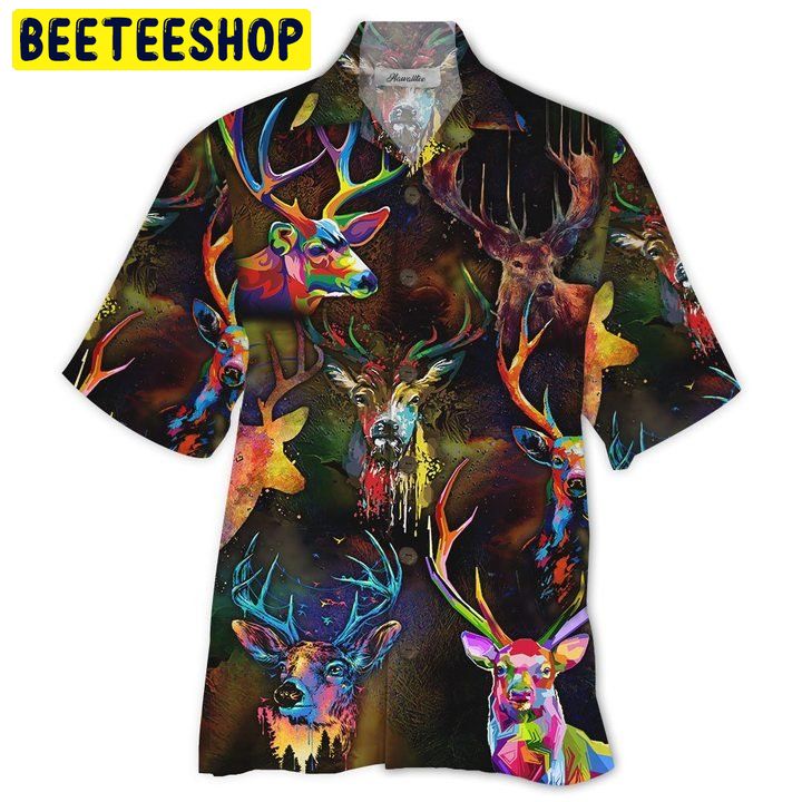 Design Deer 3D All Over Printed Trending Hawaiian Shirt