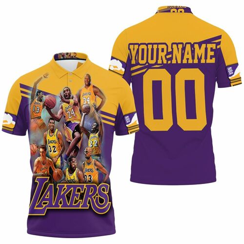 Design Legend Of Los Angeles Lakers Western Conference Nba Personalized 3D All Over Print Polo Shirt