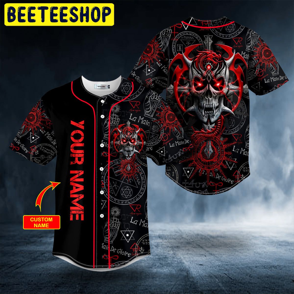 Devil Demon Dragon Skull Custom Trending Baseball Jersey