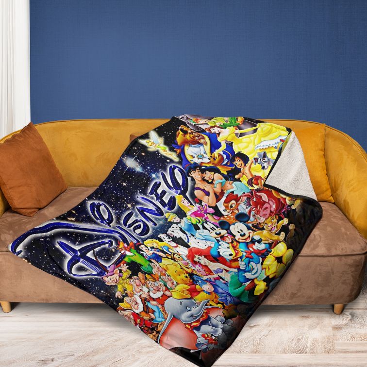 Disney All Characters Disney Lover Disney Comfy Sofa Throw Blanket