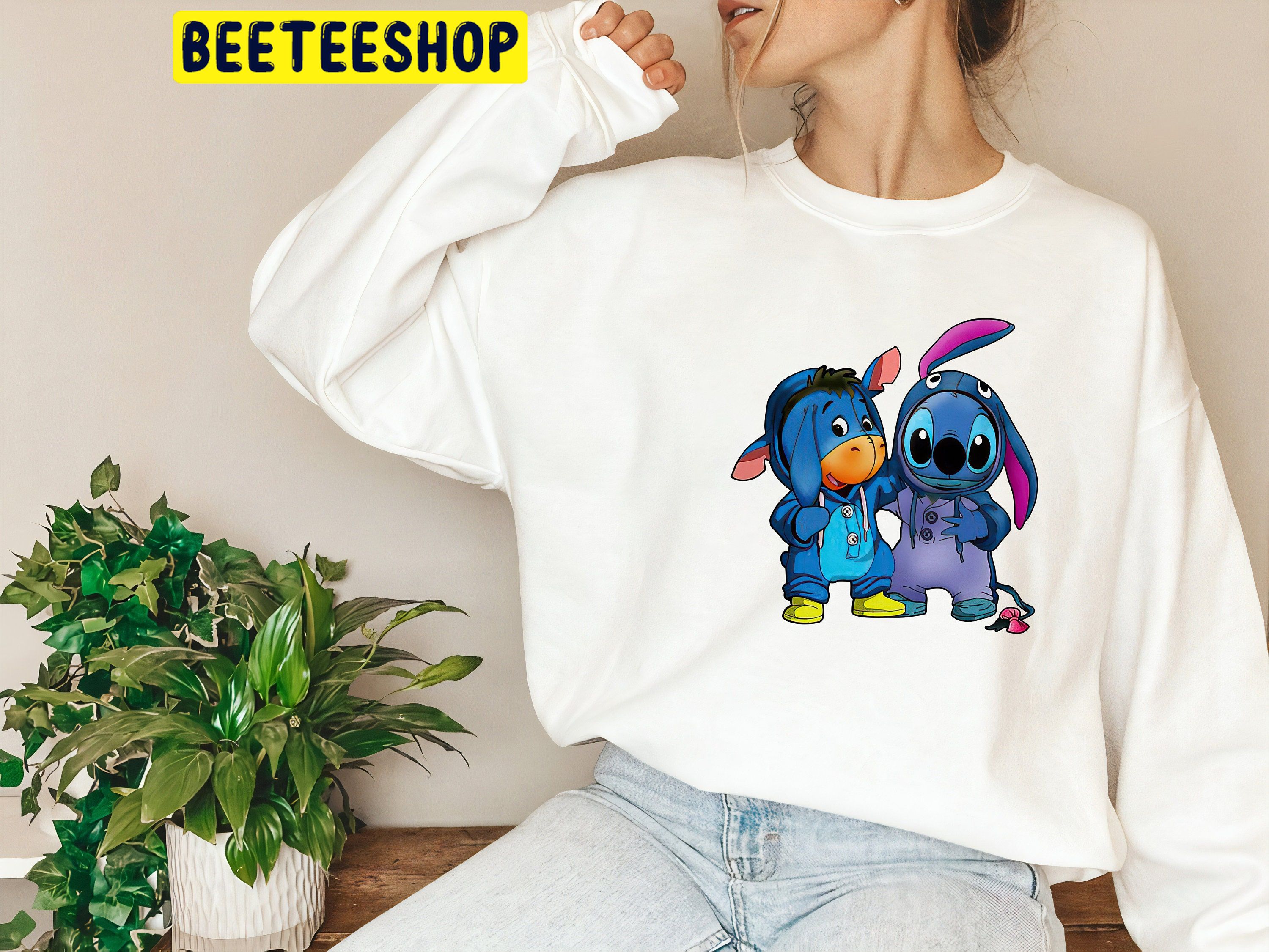 Disney Eeyore And Stitch Halloween Trending Unisex Shirt