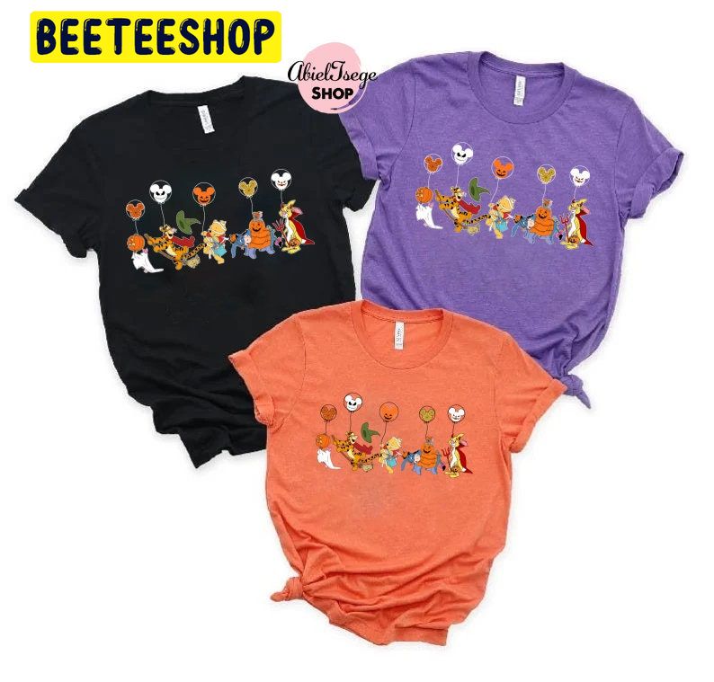 Disney Halloween Pooh And Friends Balloon Mickey Ears Trending Unisex Shirt