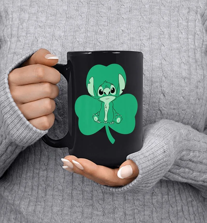 Disney Lilo And Stitch Green Shamrock St. Patrick 039s Day Premium Mug