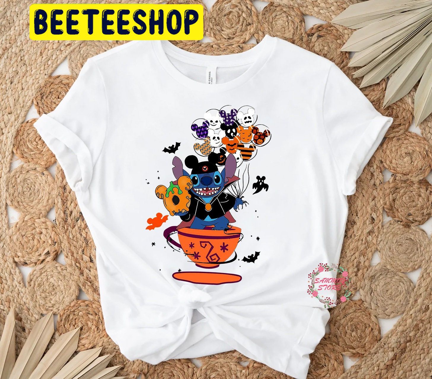 Disney Stitch Fall Coffee Cup HalloweenTrending Unisex Shirt