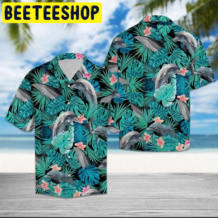 Dolphin Tropical Hawaiian Shirt