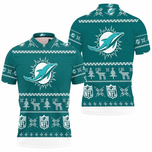 Dolphins Nfl Ugly Sweatshirt Christmas 3D All Over Print Polo Shirt