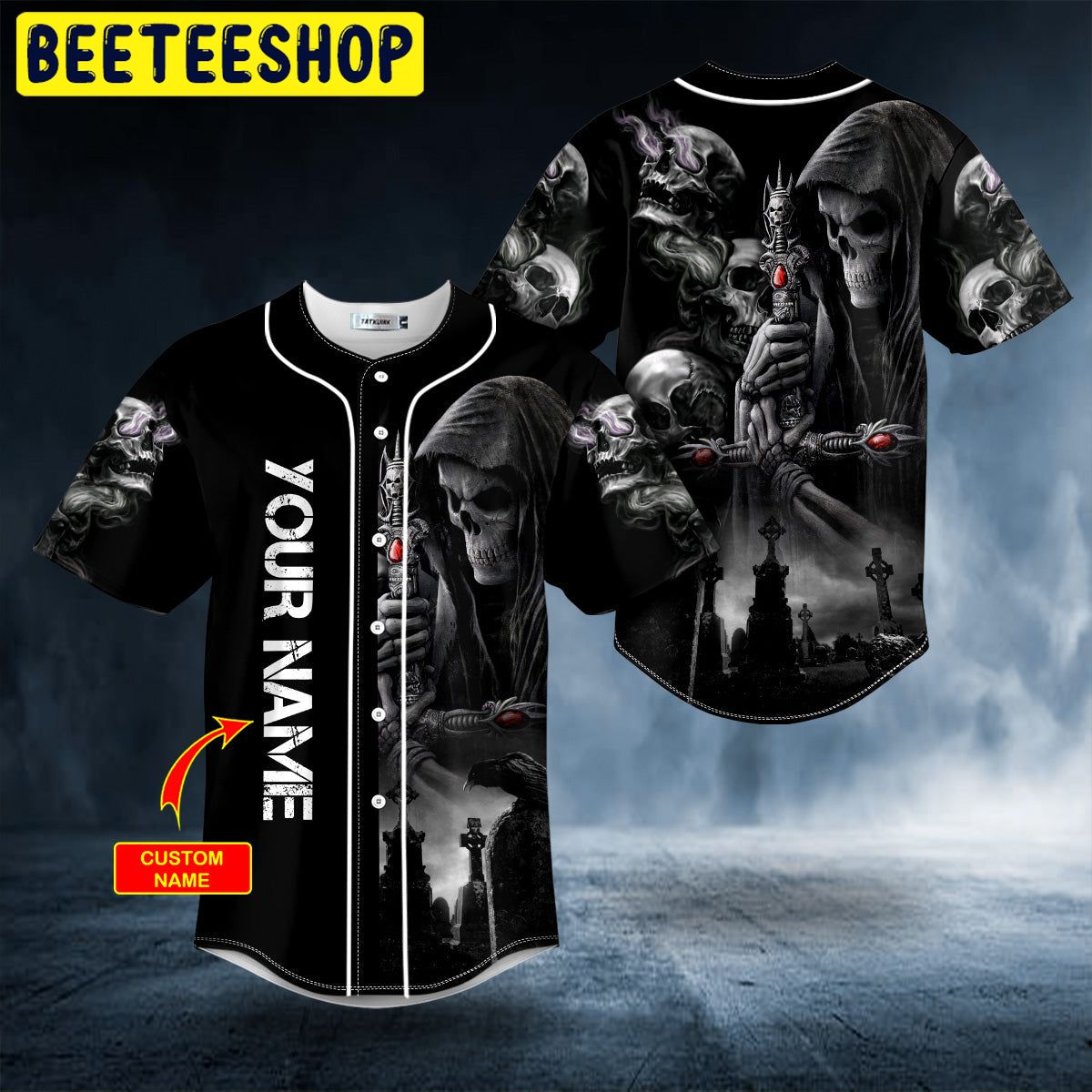 Doomsday II Skull Custom Trending Baseball Jersey