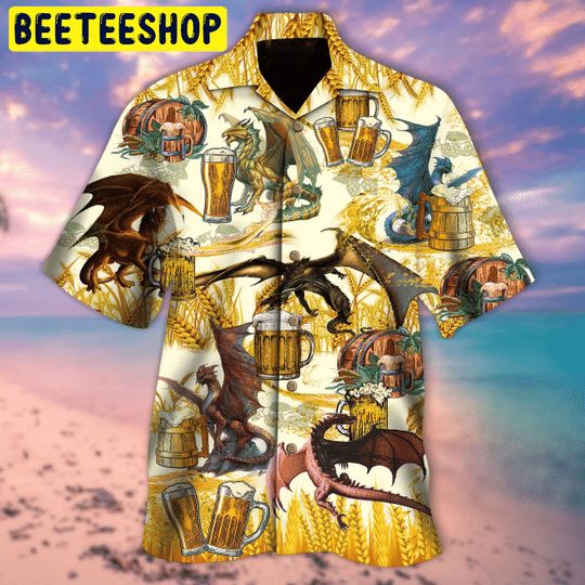 Dragon Drinking Beer Trending Hawaiian Shirt