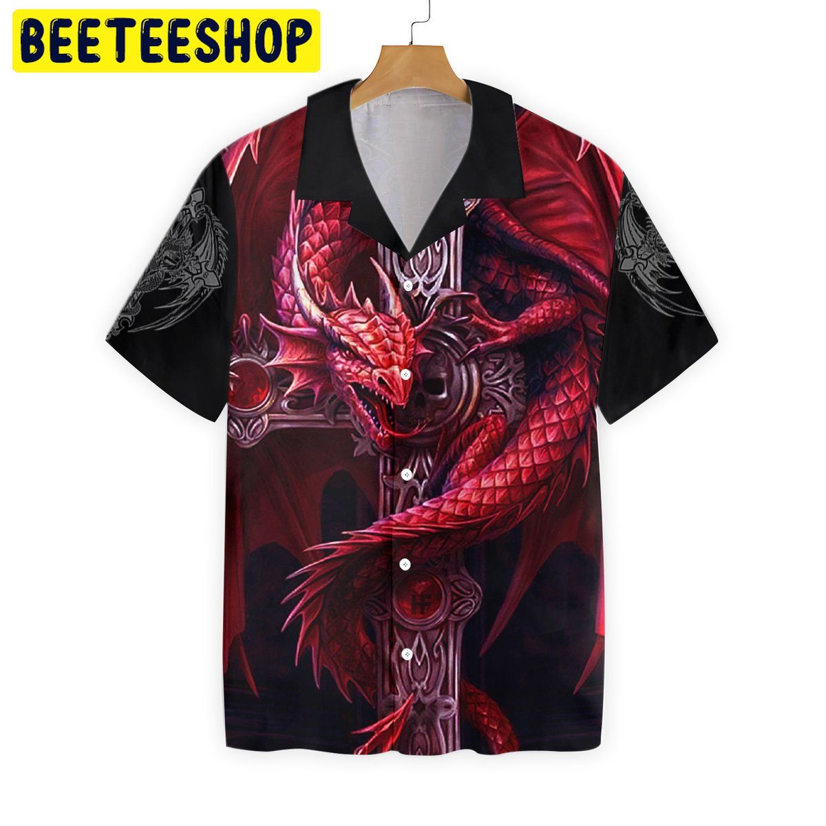 Dragon Tattoos Magenta Trending Hawaiian Shirt