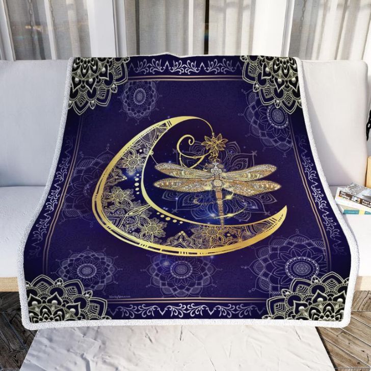 Dragonfly Moon Comfy Sofa Throw Blanket