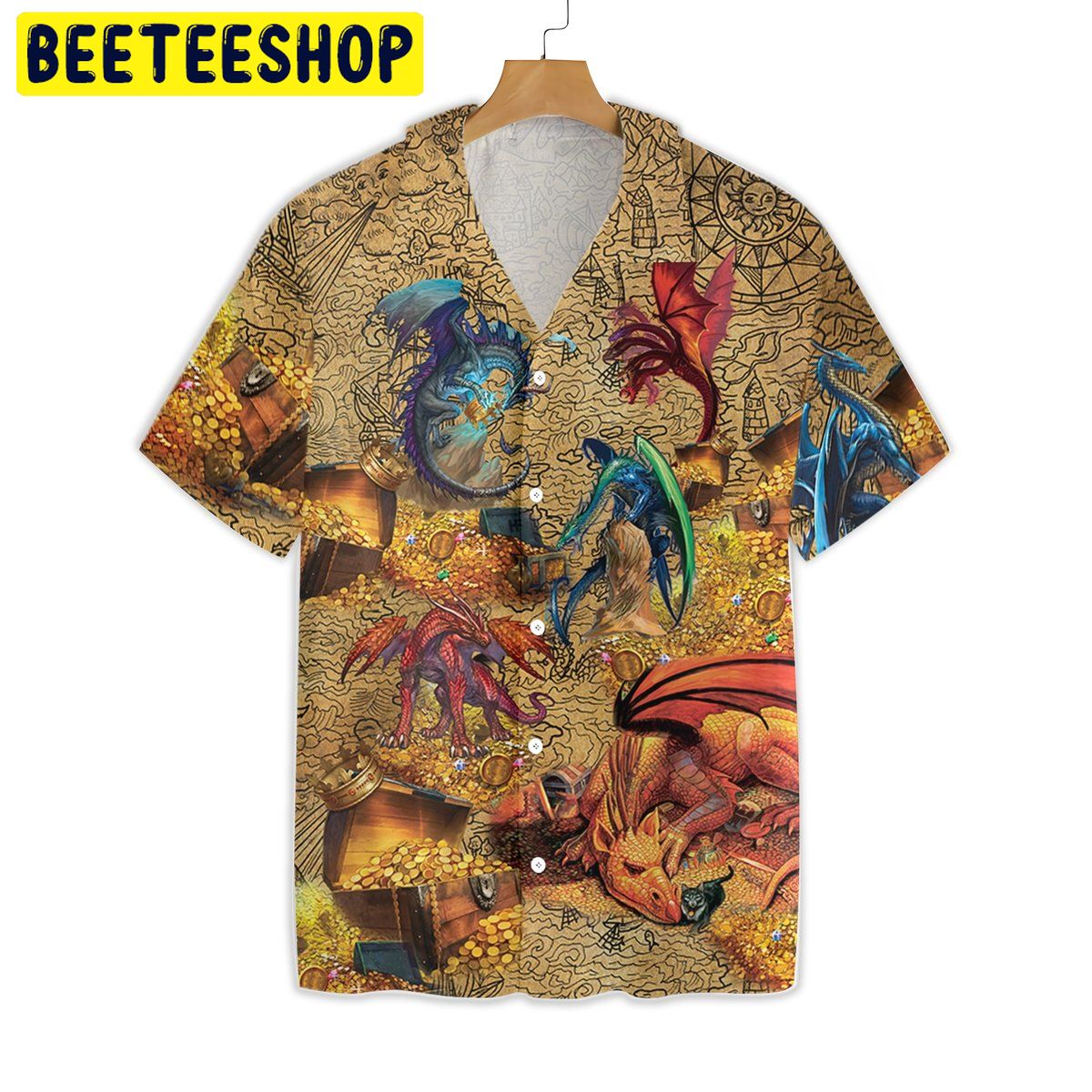 Dragons With Treasure Trending Hawaiian Shirt