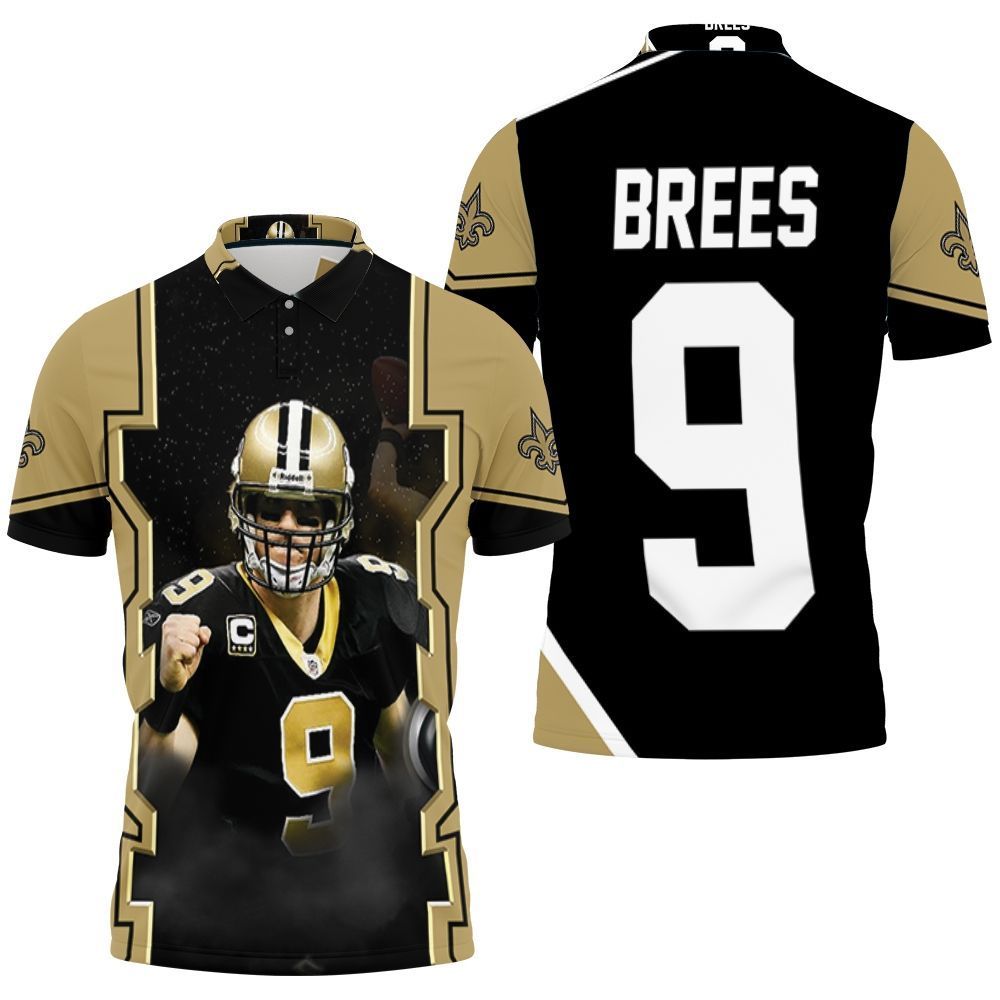 Drew Brees New Orleans Saints 3D All Over Print Polo Shirt