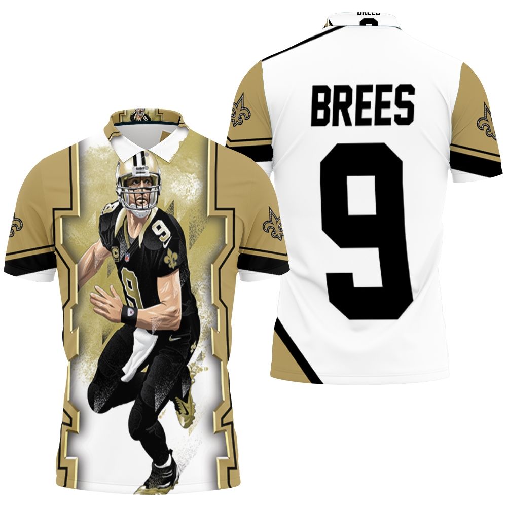 Drew Brees New Orleans Saints Oil Painting 3D All Over Print Polo Shirt