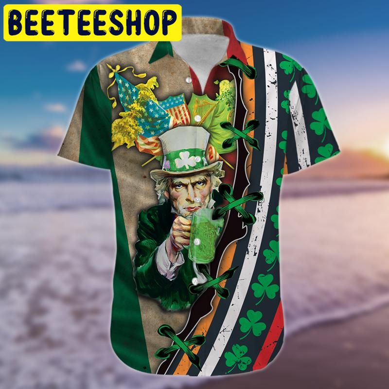 Drink Beer Saint Patrick’s Day Hawaiian Shirt