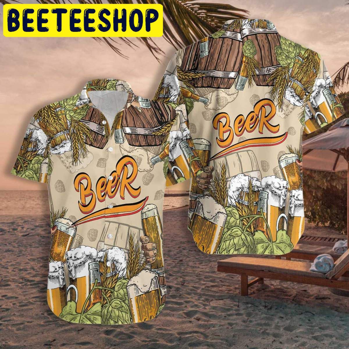 Drinking Beer Hawaiian Shirt