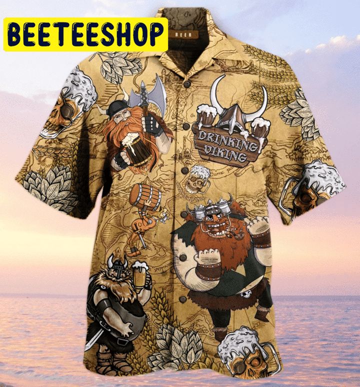 Drinking Beer Viking Hawaiian Shirt