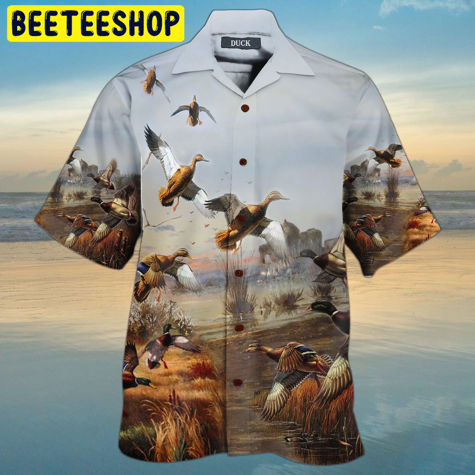 Duck Hunting 3D All Over Printed Trending Hawaiian Shirt