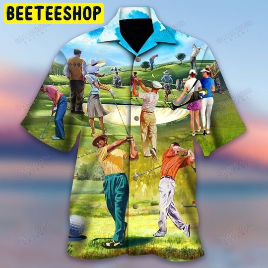 Eat Sleep Golf Repeat Trending Hawaiian Shirt