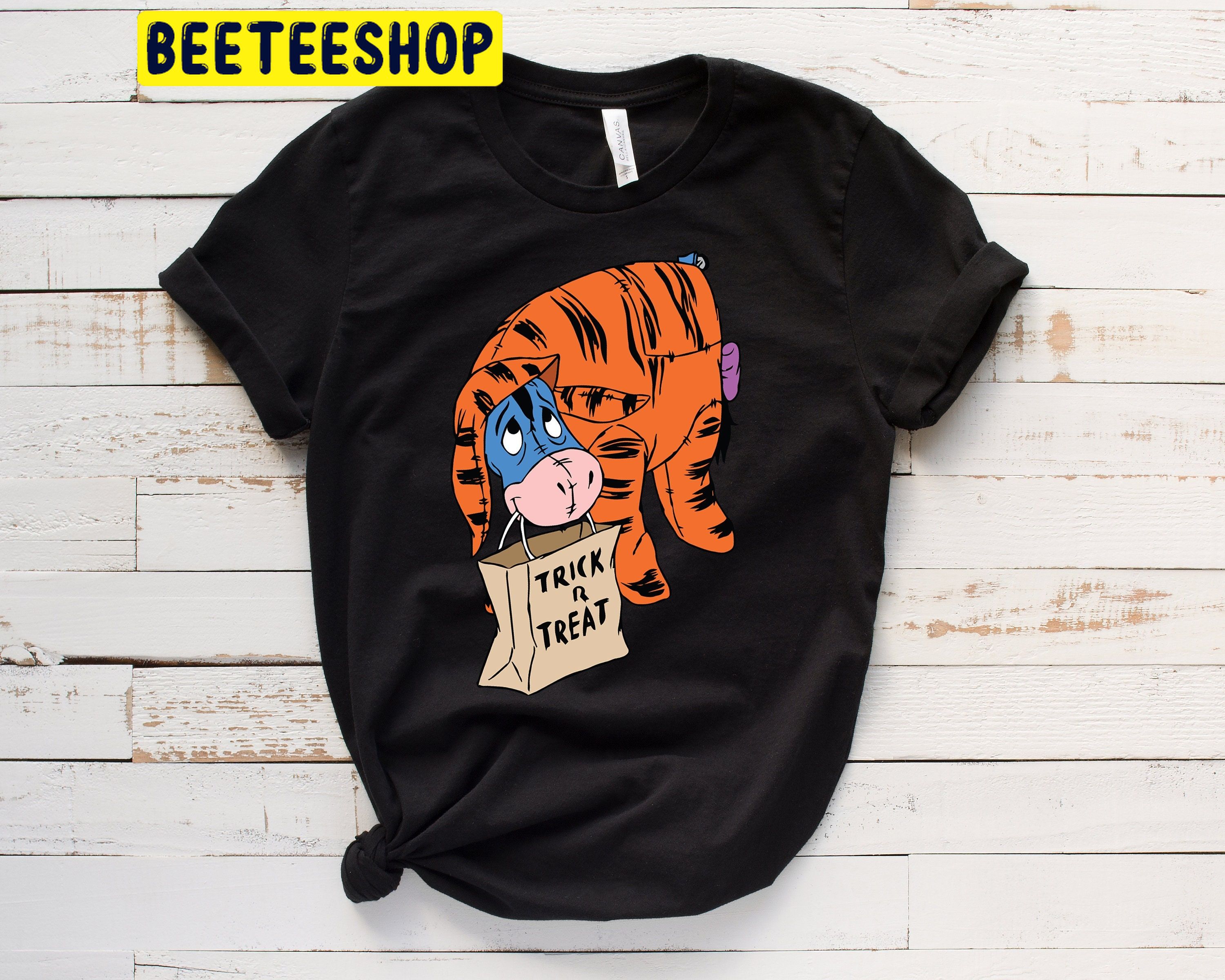 Eeyore Tigger Trick Or Treat Winnie The Pooh Halloween Trending Unisex Shirt