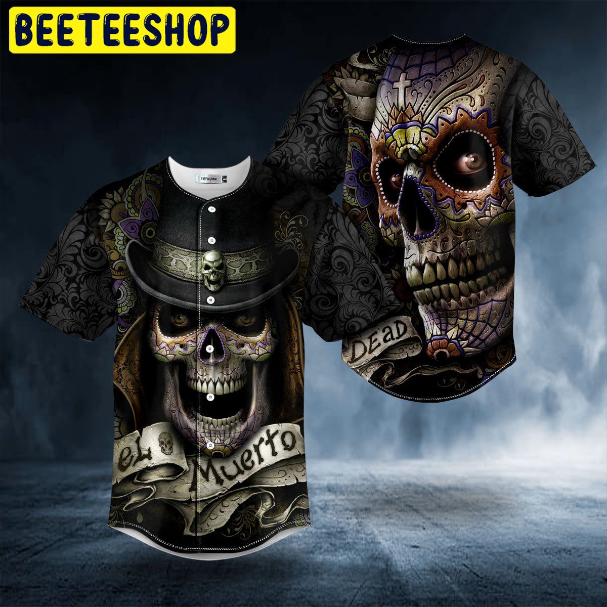 El Muerto Sugar Skull Trending Baseball Jersey