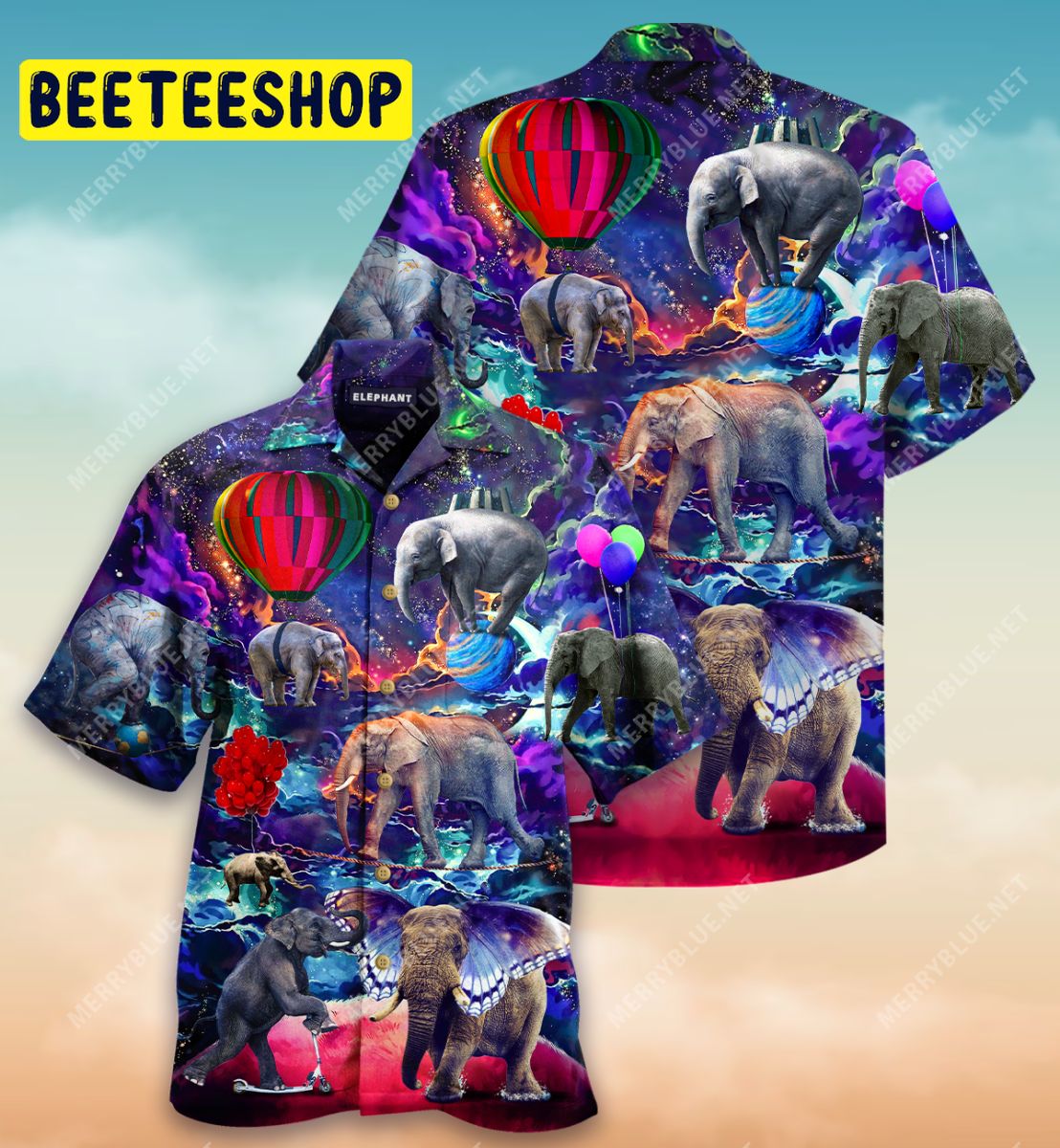 Elephant In The Sky Trending Hawaiian Shirt