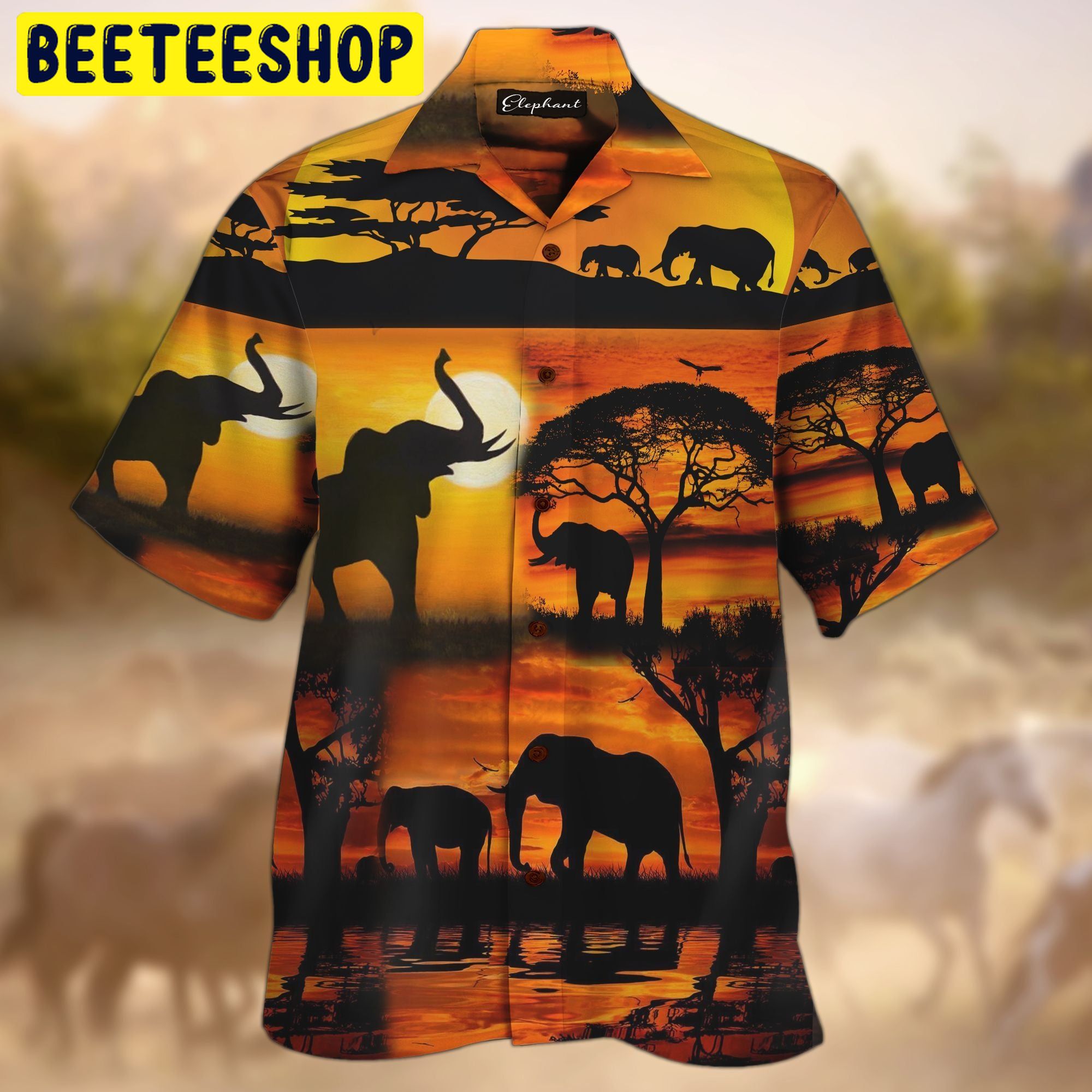 Elephant Peaceful 3D All Over Printed Trending Hawaiian Shirt