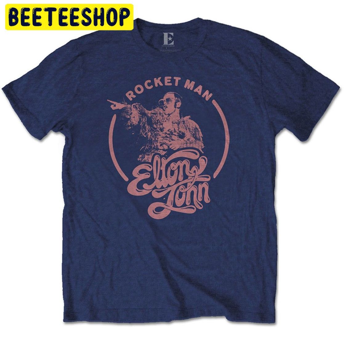 Elton John Rocket Man Honky Chateau Navy Blue Trending Unisex Shirt