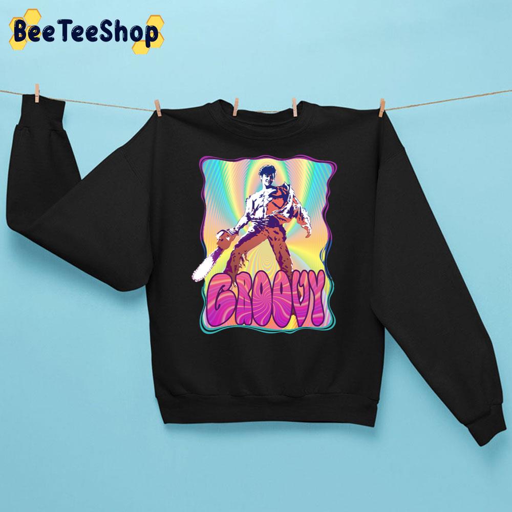 Evil Dead Ash Williams Groovy Trending Unisex Sweatshirt