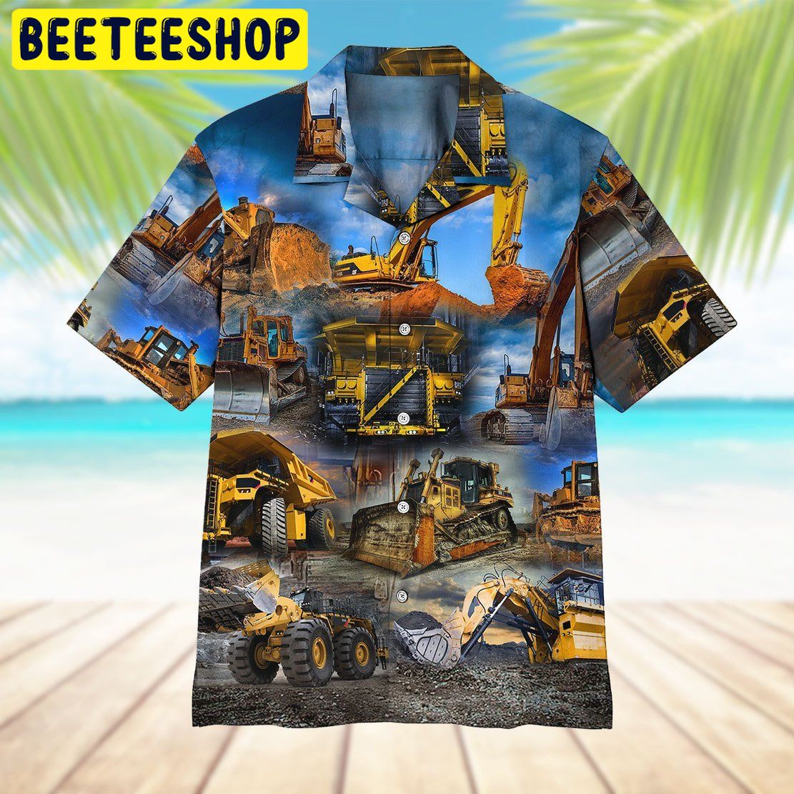 Excavator 3D All Over Printed Trending Hawaiian Shirt