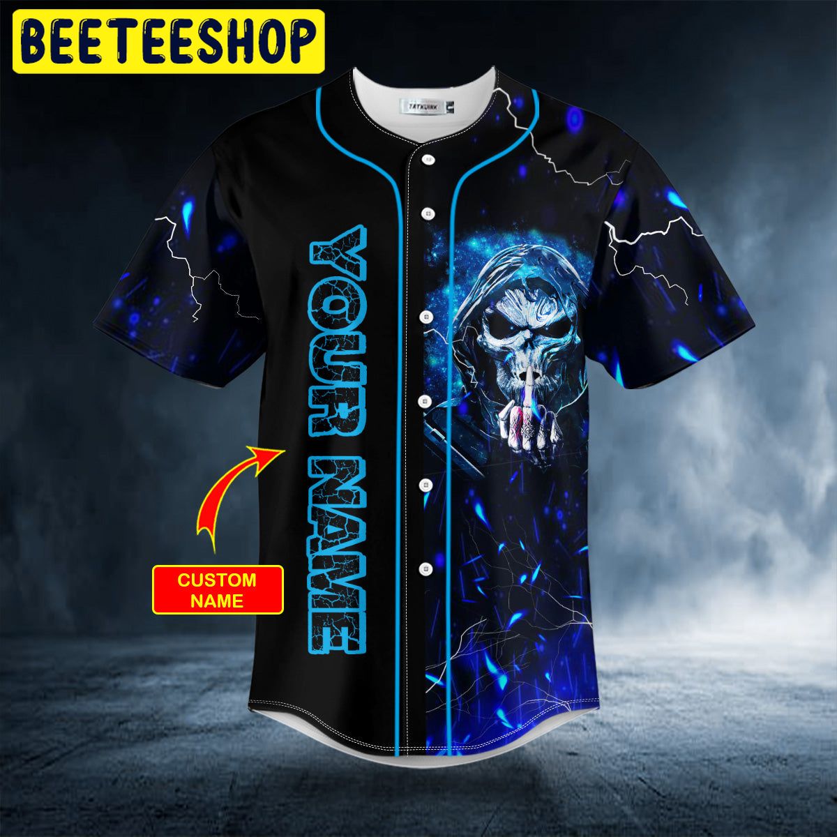 Los Angeles Chargers Fuck You The Reaper Custom Name Baseball Jersey