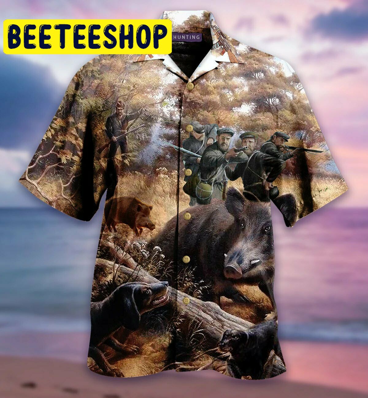 Fantasy Hunting Boar Hawaiian Shirt