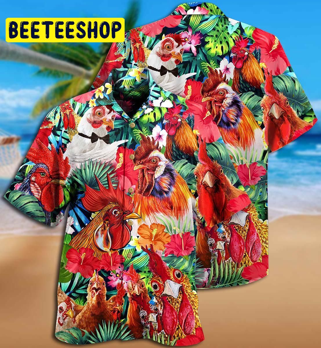 Farm Chicken Loves Summer Trending Hawaiian Shirt