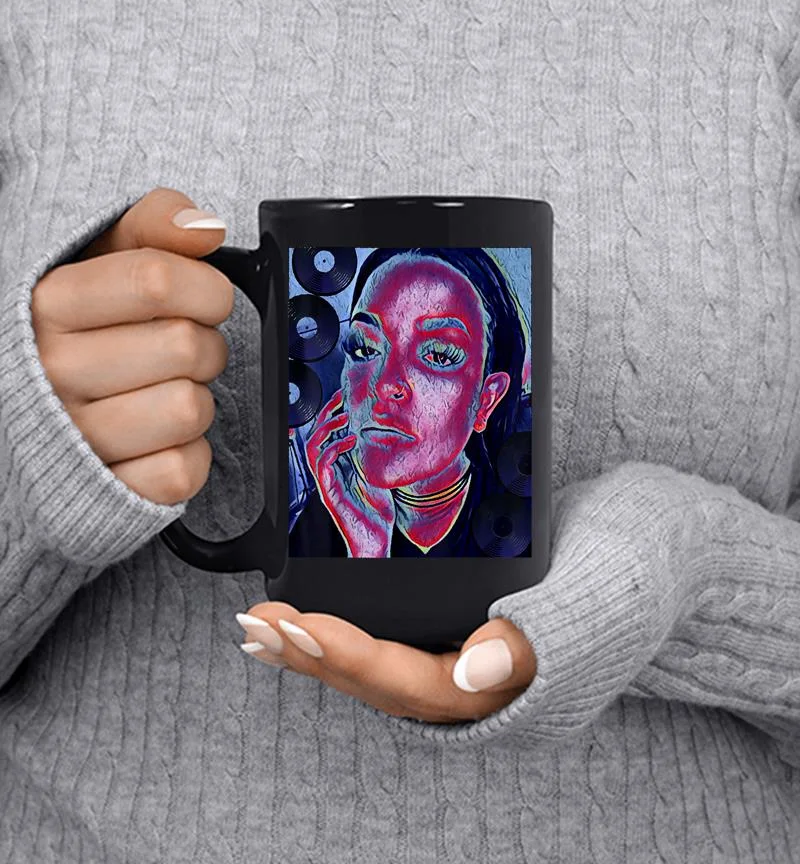 Fashion Portrait Pop Art Face Mug