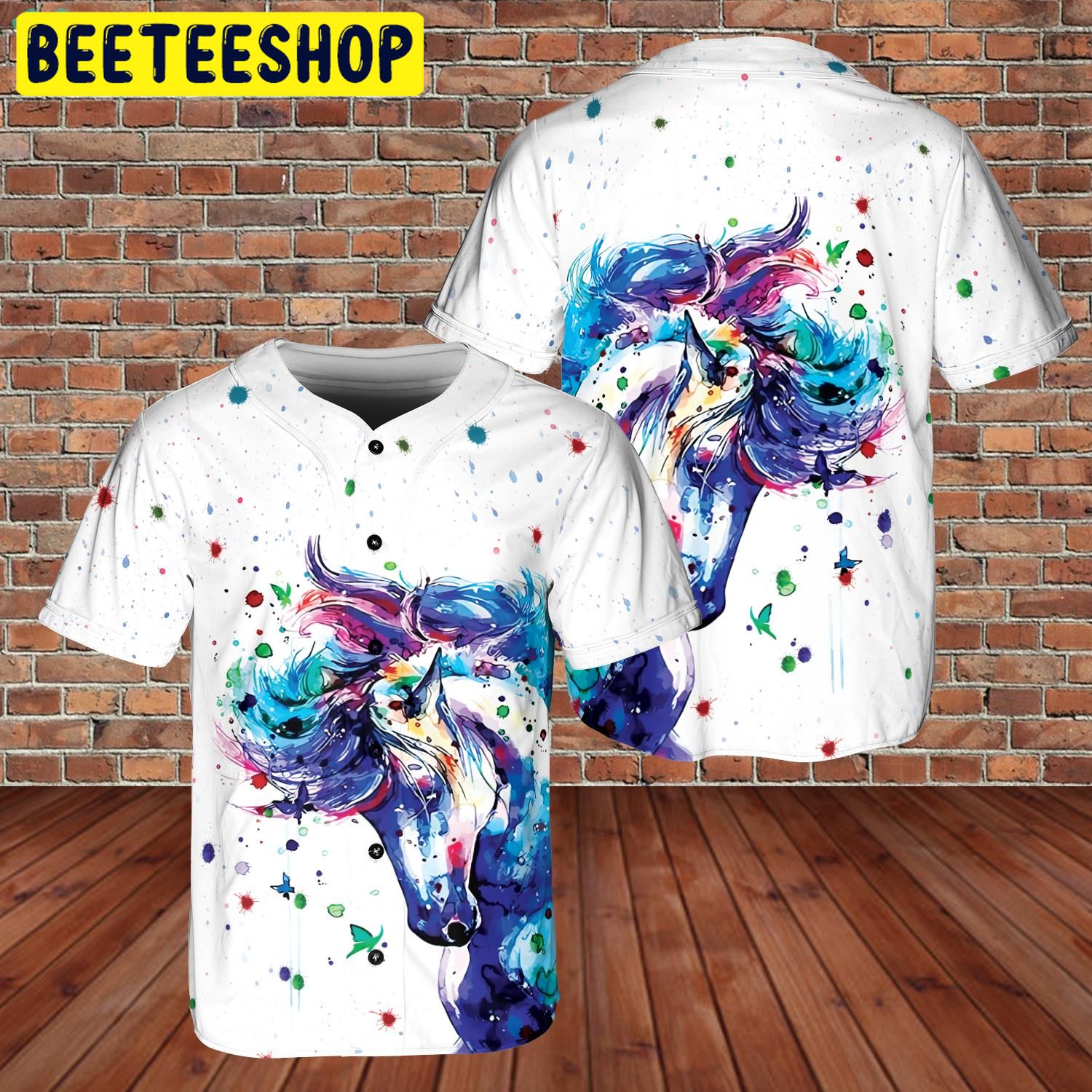 Fate Loves The Fearless Horse Colorful Lover Fabric Trending Jersey Baseball