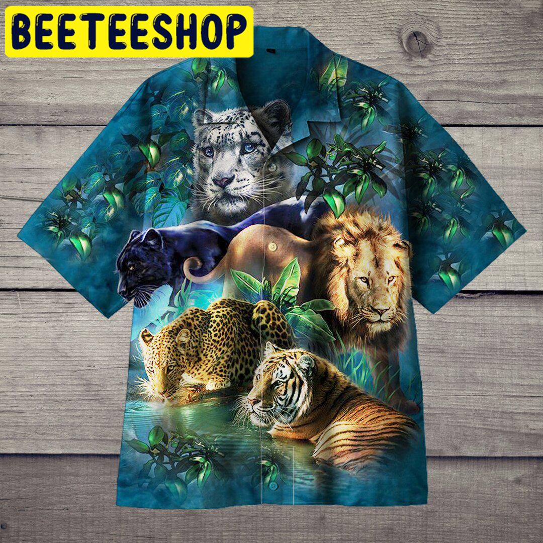 Feline King Of Beasts Hawaiian Shirt